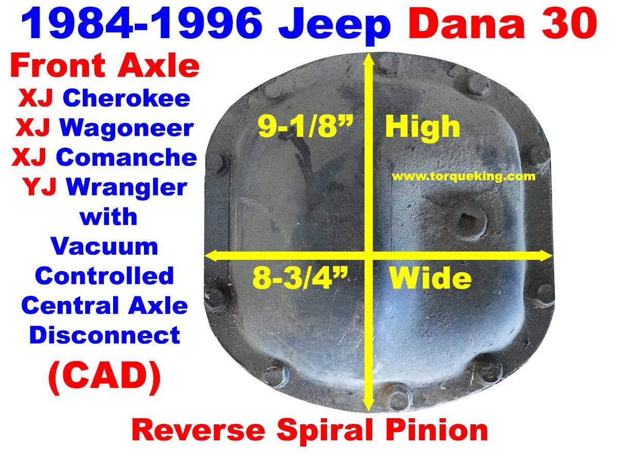 Dana 30 Parts, Tools, Manuals 1984-1996 Jeep Dana 30 Front